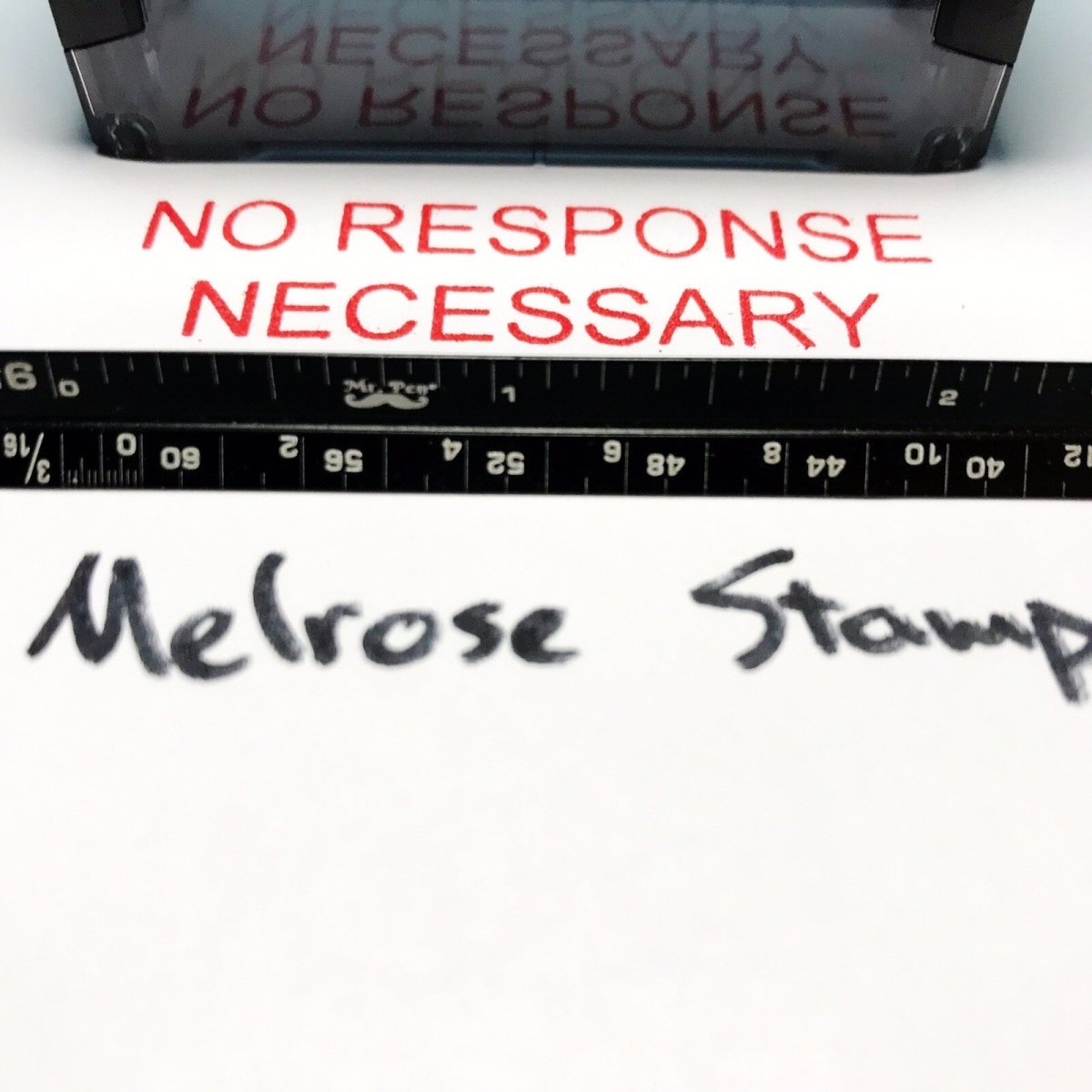 No Response Necessary Rubber Stamp Red Ink Self Inking Ideal 4913 - Melrose Stamp Co