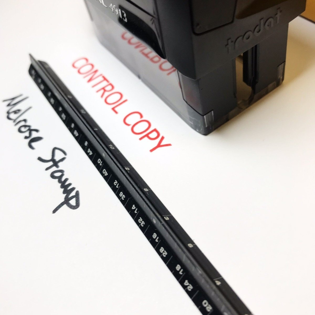 Control Copy Rubber Stamp Red Ink Self Inking Ideal 4913 - Melrose Stamp Co