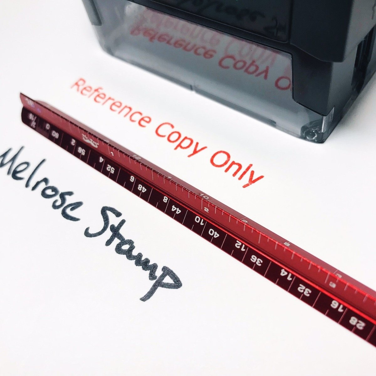 Reference Copy Only Rubber Stamp Red Ink Self Inking Ideal 4913 - Melrose Stamp Co