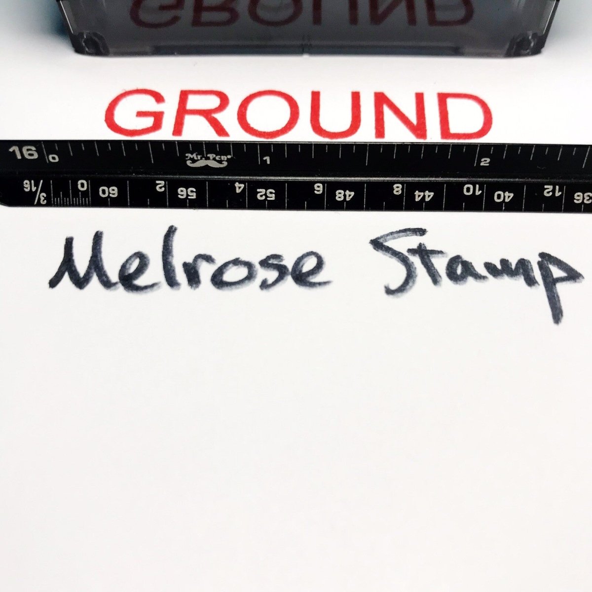 Ground Rubber Stamp Red Ink Self Inking Ideal 4913 - Melrose Stamp Co