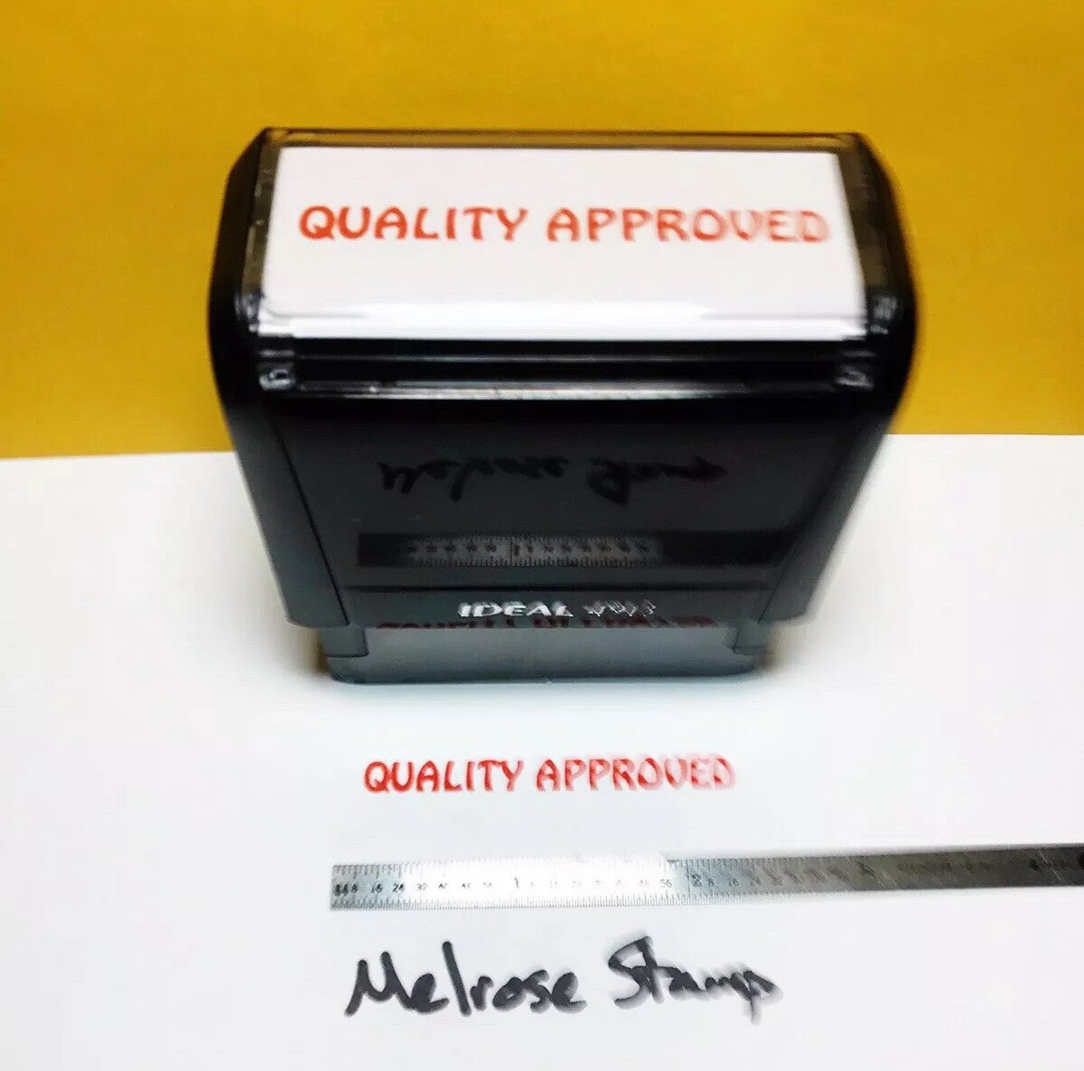 Quality Approved Rubber Stamp Red Ink Self Inking Ideal 4913 - Melrose Stamp Co