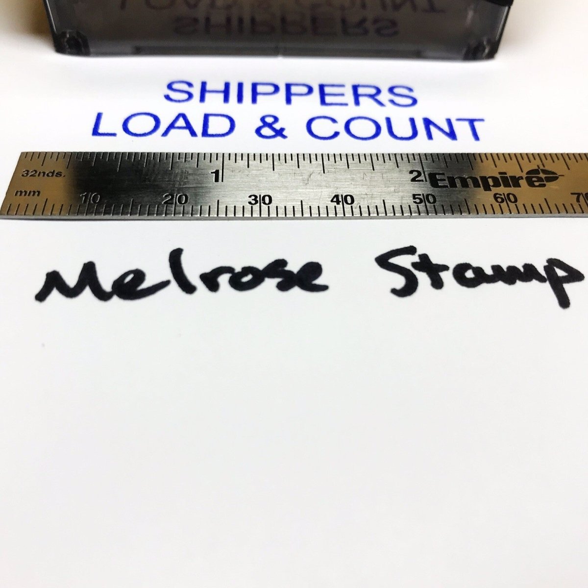 Shippers Load And Count Rubber Stamp Blue Ink Self Inking Ideal 4913 - Melrose Stamp Co