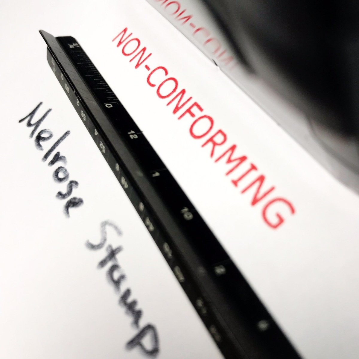 Nonconforming Rubber Stamp Red Ink Self Inking Ideal 4913 Non-Machinable - Melrose Stamp Co