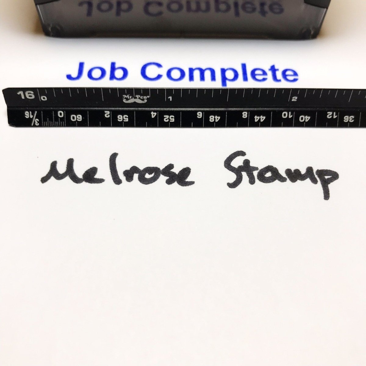 Job Complete Rubber Stamp Blue Ink Ideal 4913 - Melrose Stamp Co