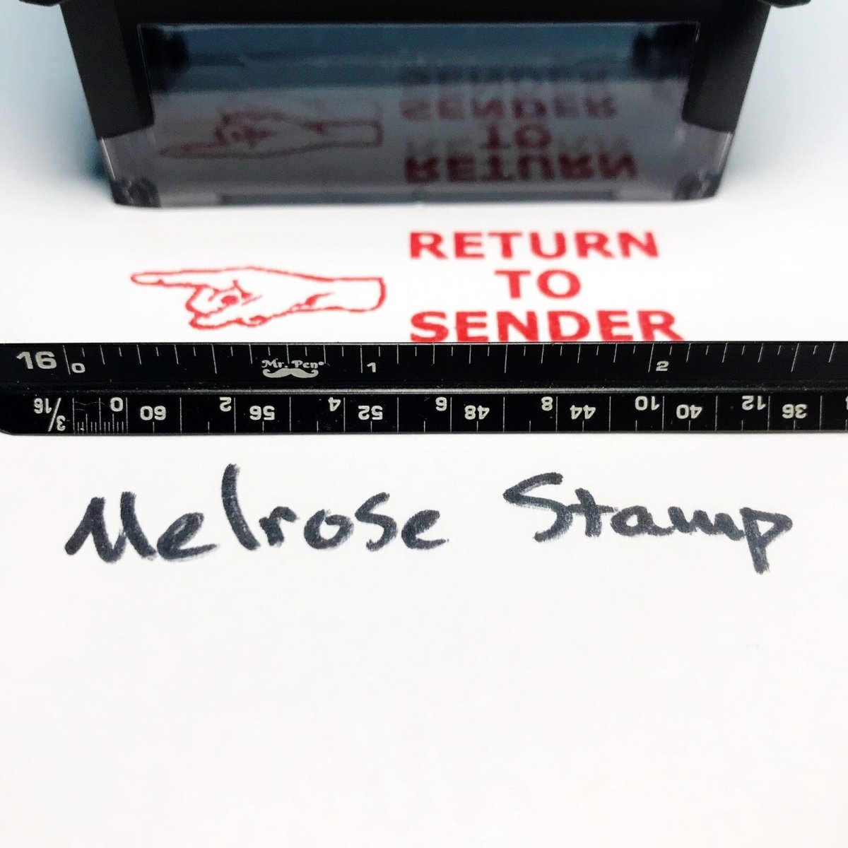 Return To Sender With Hand Rubber Stamp Self Inking Ideal 4913 - Melrose Stamp Co