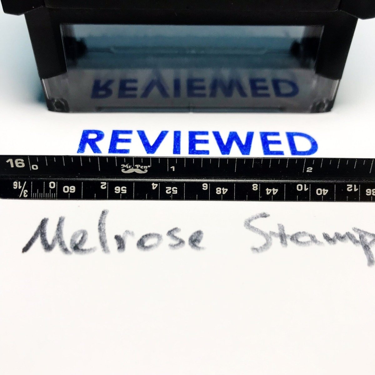 Reviewed Rubber Stamp Self Inking Blue Ink Ideal 4913 - Melrose Stamp Co