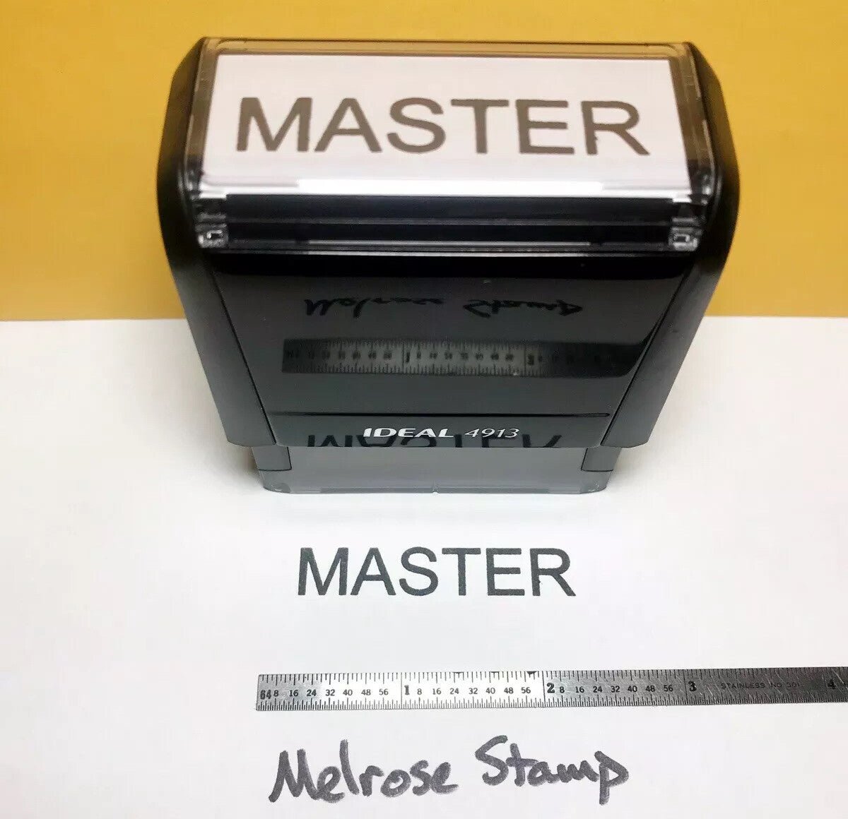 Master Rubber Stamp Black Ink Self Inking Ideal 4913 - Melrose Stamp Co