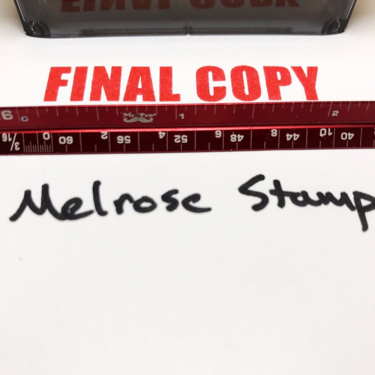 Final Copy Rubber Stamp Red Ink Self Inking Ideal 4913 - Melrose Stamp Co