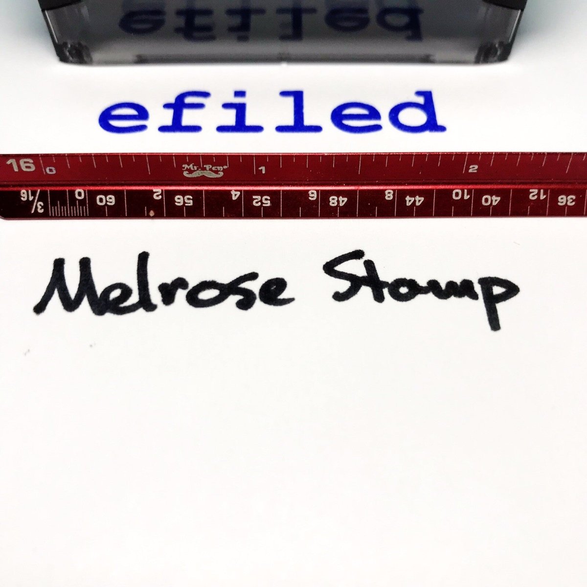 Efiled Rubber Stamp Blue Ink Self Inking Ideal 4913 - Melrose Stamp Co