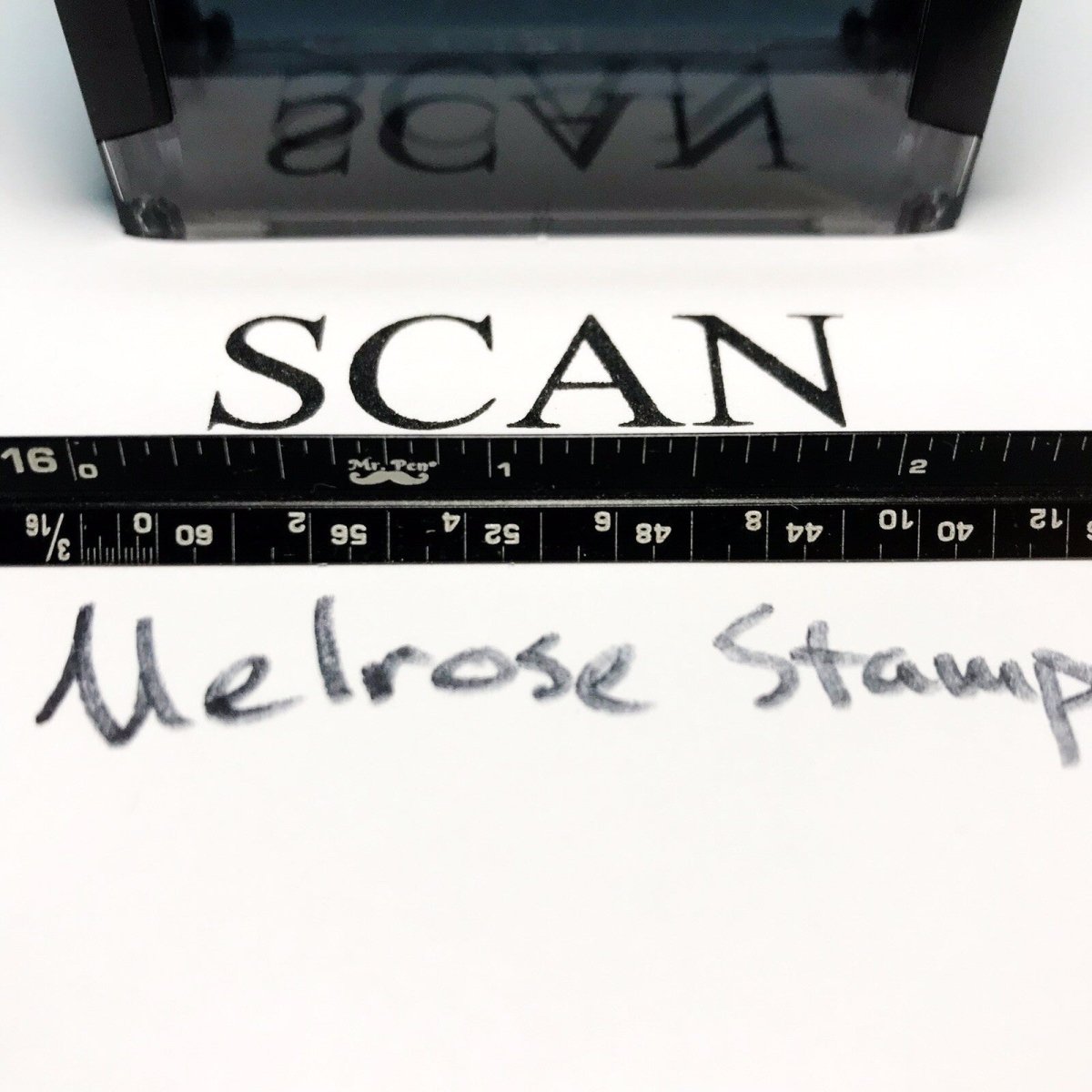 Scan Rubber Stamp Black Ink Self Inking Ideal 4913 - Melrose Stamp Co