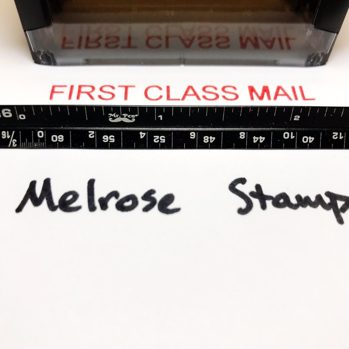 First Class Mail Self Inking Rubber Stamp Red Ink Ideal 4913 - Melrose Stamp Co