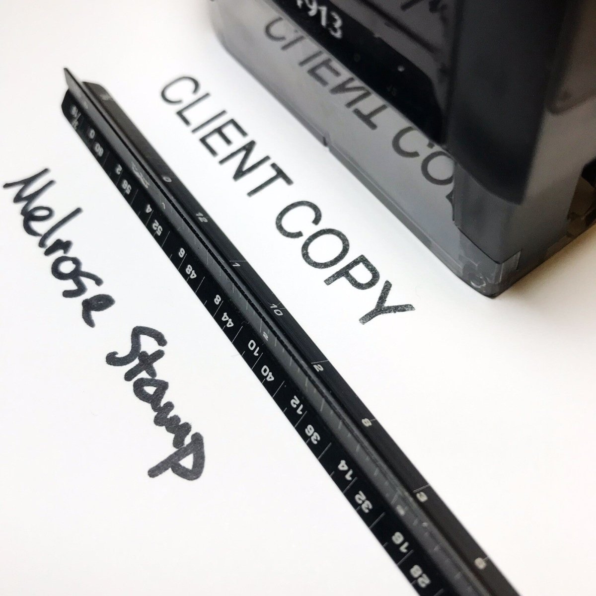 Client Copy Rubber Stamp Black Ink Self Inking Ideal 4913 - Melrose Stamp Co