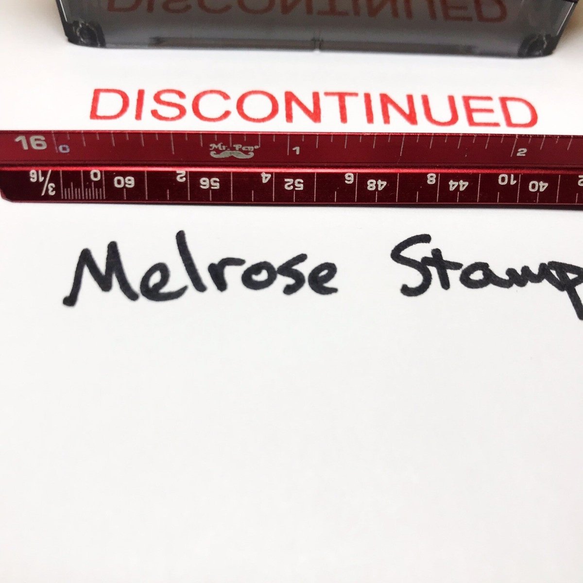 Discontinued Rubber Stamp Red Ink Self Inking Ideal 4913 - Melrose Stamp Co