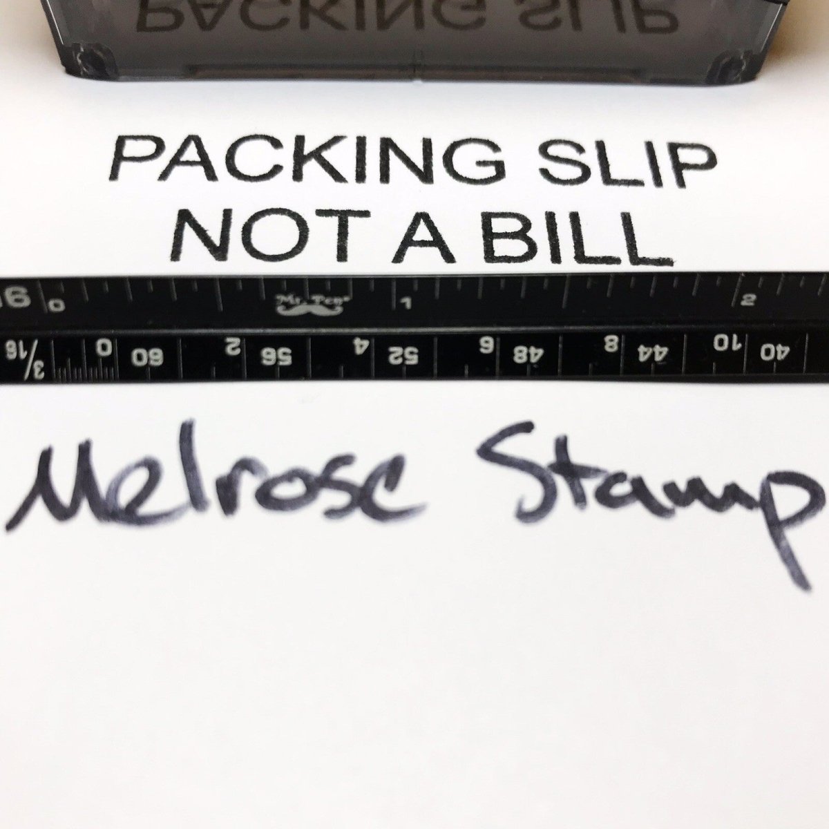 Packing Slip Not A Bill Rubber Stamp Black Ink Self Inking Ideal 4913 - Melrose Stamp Co