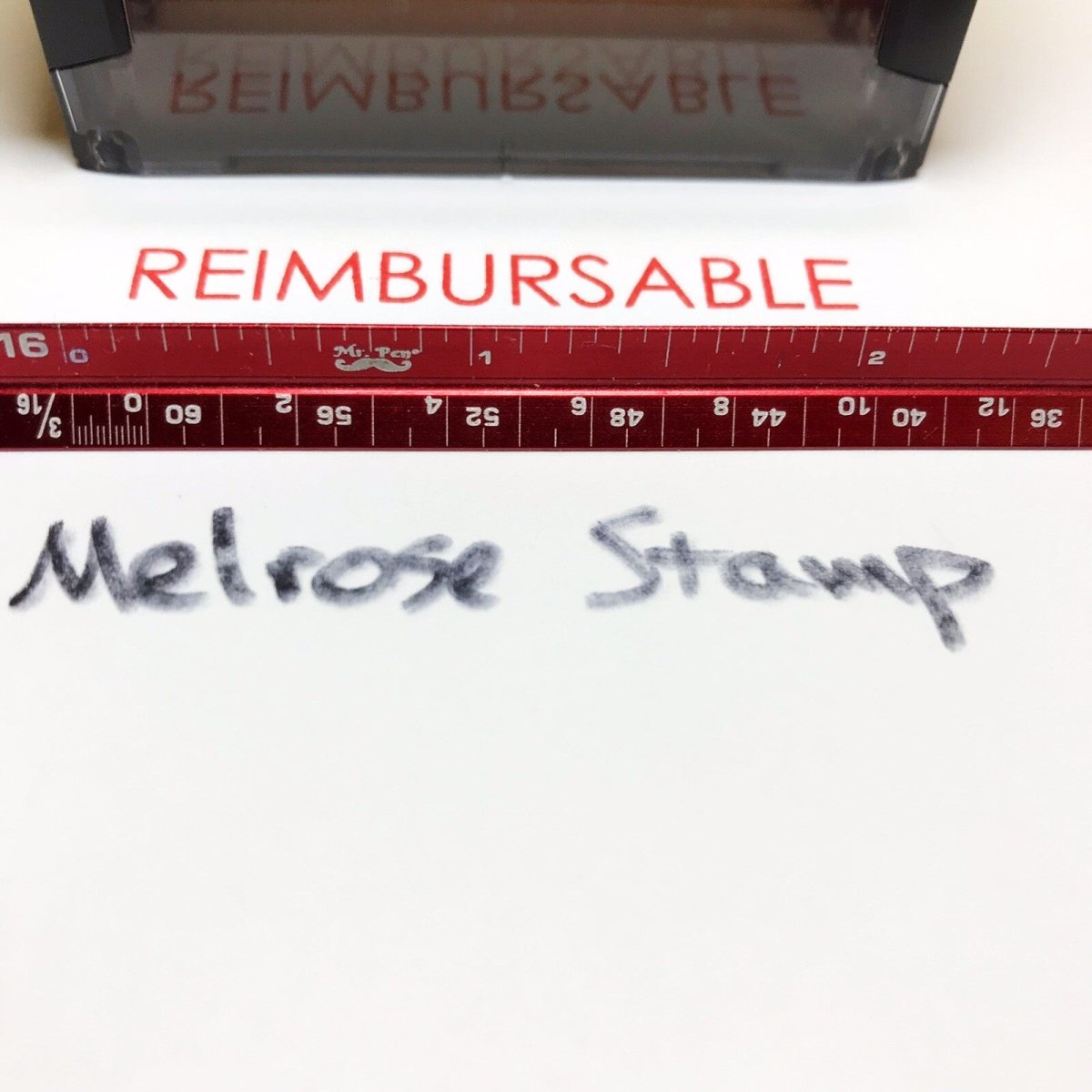 Reimbursable Rubber Stamp Red Ink Self Inking Ideal 4913 - Melrose Stamp Co