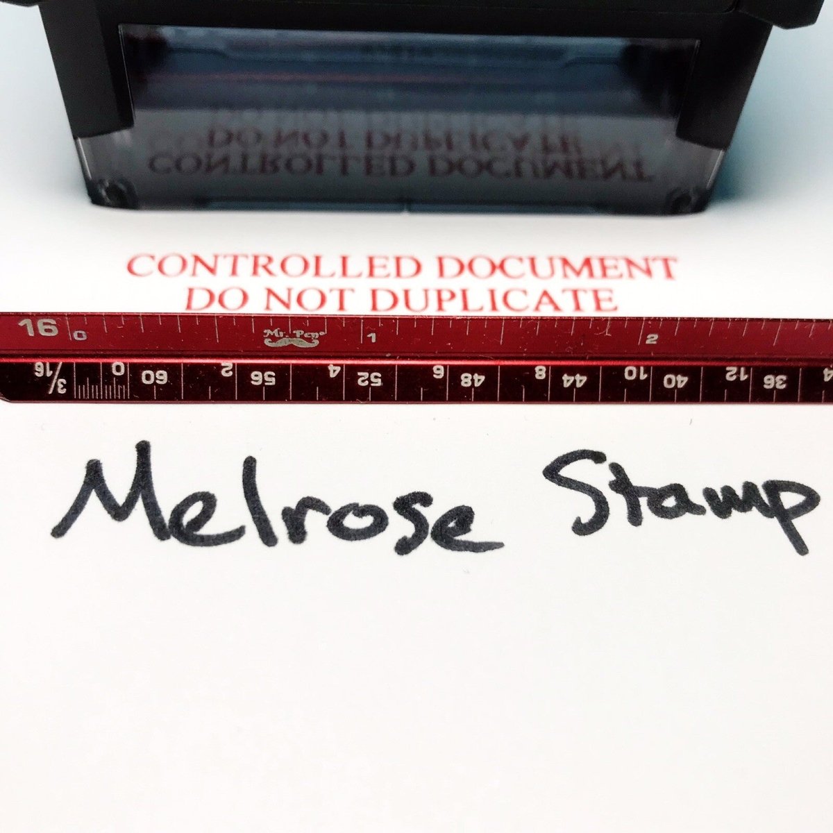 Controlled Document Do Not Duplicate Rubber Stamp Red Ink Self Inking Ideal 4913 - Melrose Stamp Co