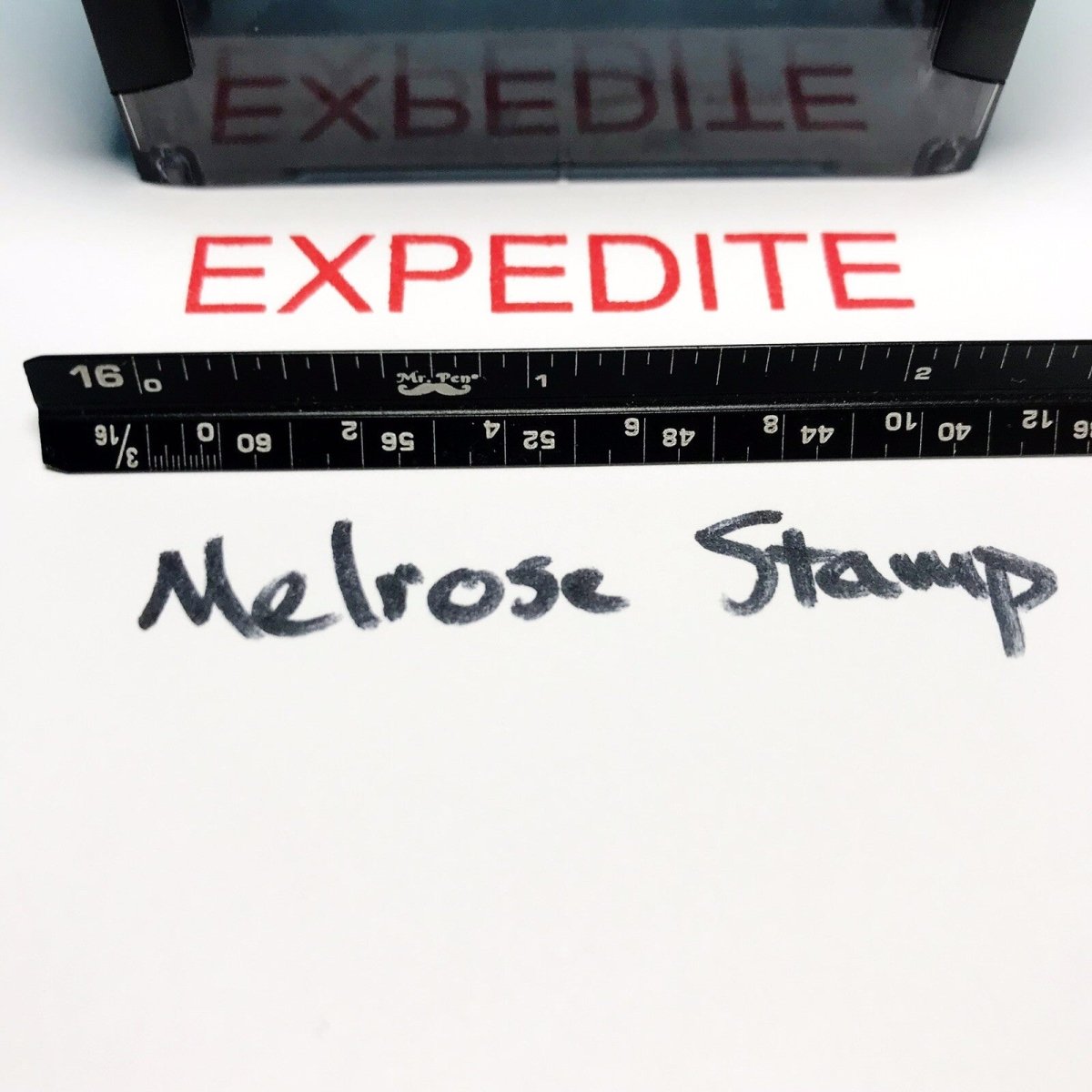 Expedite Rubber Stamp Red Ink Self Inking Ideal 4913 - Melrose Stamp Co