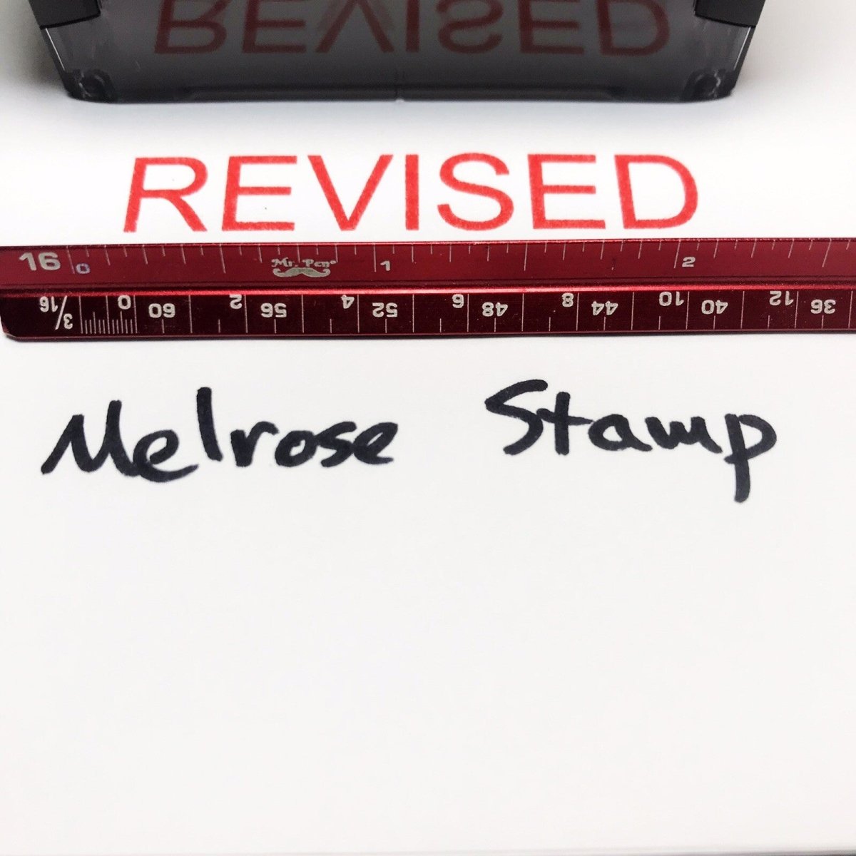 Revised Rubber Stamp Red Ink Self Inking Ideal 4913 - Melrose Stamp Co