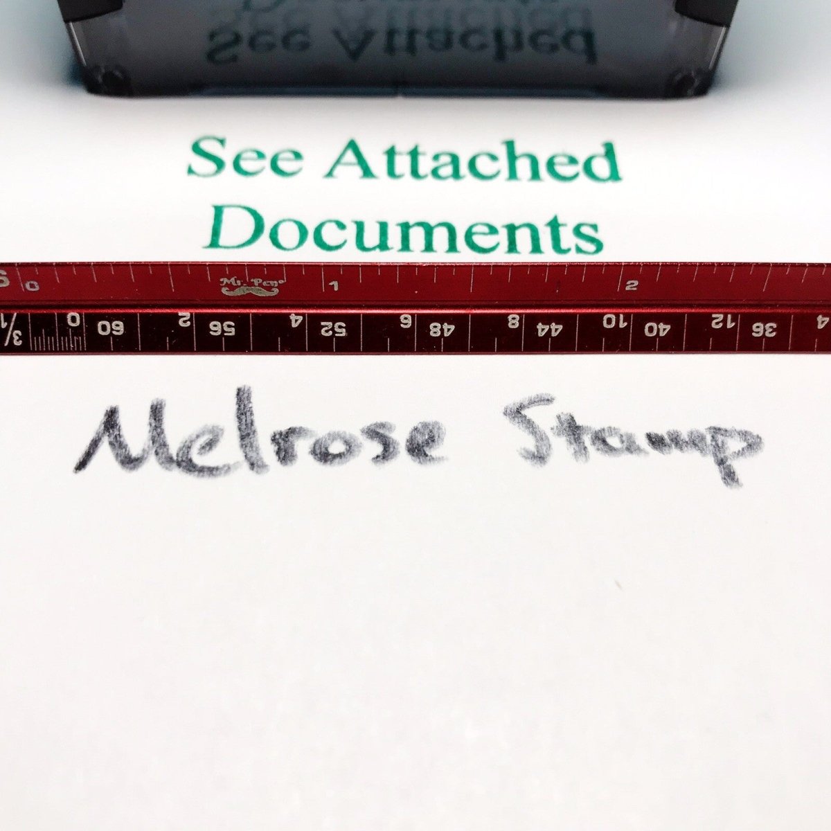 See Attached Documents Rubber Stamp Green Ink Ideal 4913 - Melrose Stamp Co