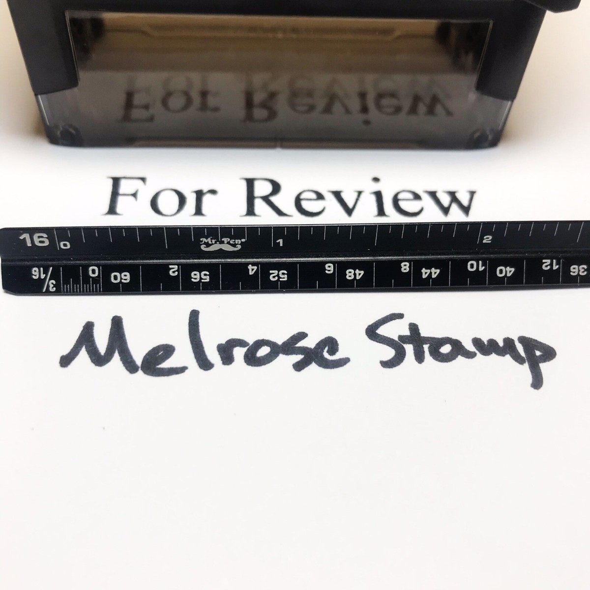 For Review Rubber Stamp Black Ink Self Inking Ideal 4913 - Melrose Stamp Co