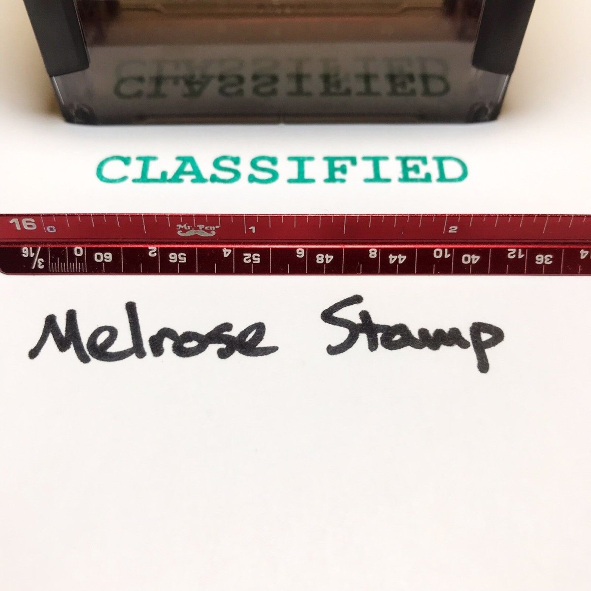 Classified Rubber Stamp Green Ink Self Inking Ideal 4913 - Melrose Stamp Co