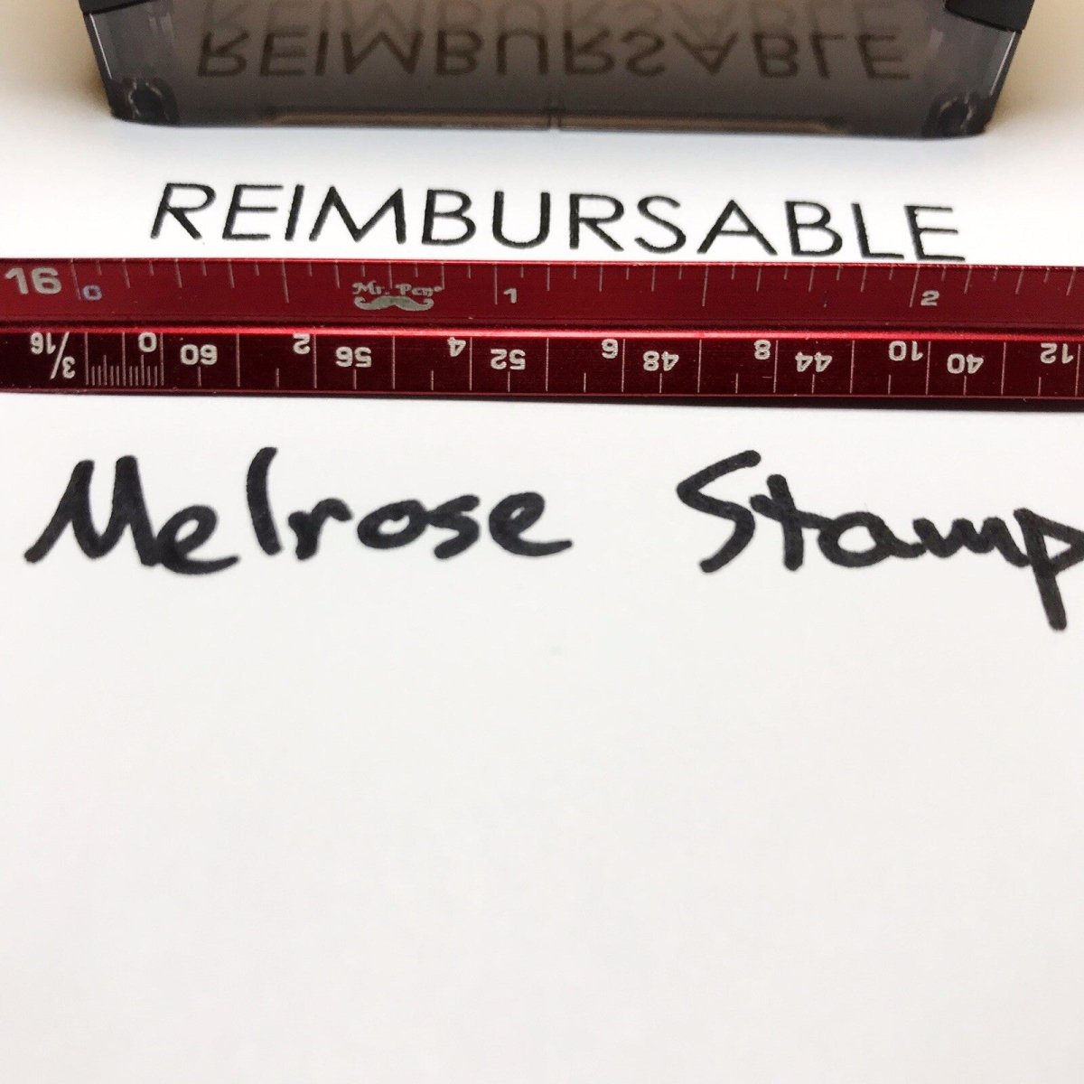 Reimbursable Rubber Stamp Black Ink Self Inking Ideal 4913 - Melrose Stamp Co