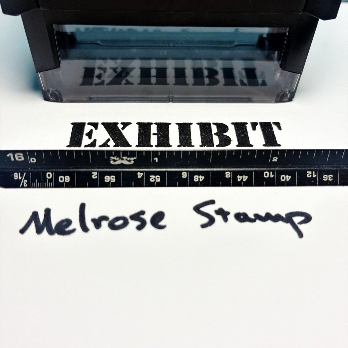 Exhibit Rubber Stamp Black Ink Self Inking Ideal 4913 - Melrose Stamp Co