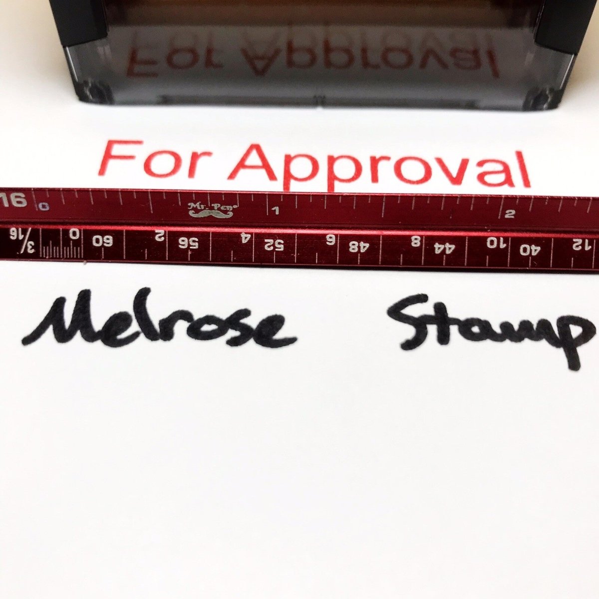 For Approval Rubber Stamp Red Ink Self Inking Ideal 4913 - Melrose Stamp Co