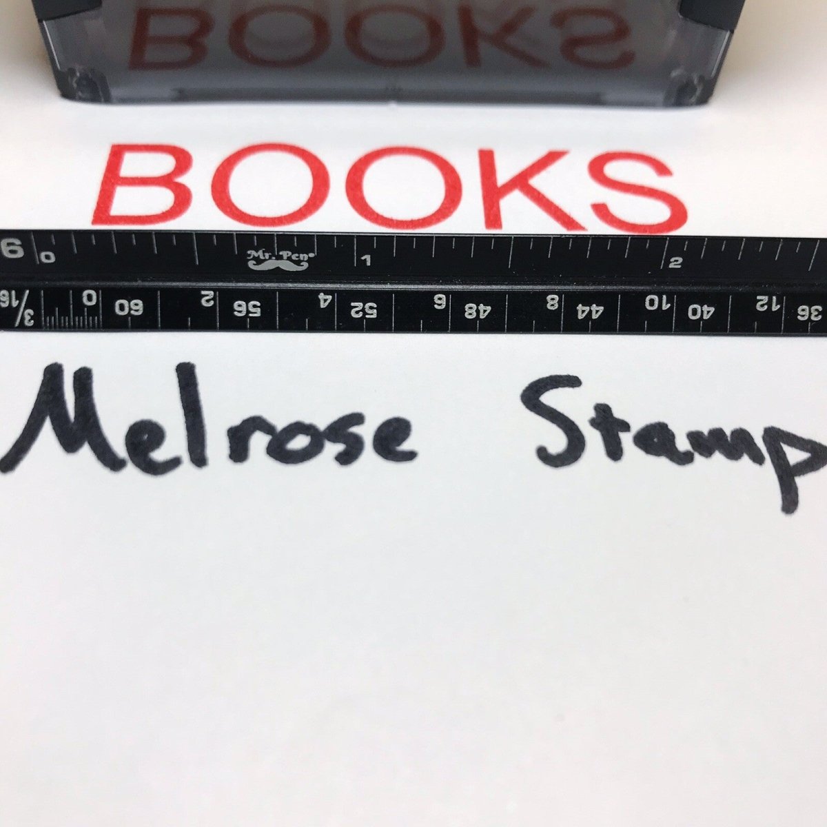 Books Rubber Stamp Red Ink Self Inking Ideal 4913 - Melrose Stamp Co