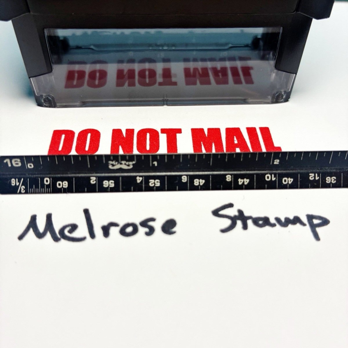 Do Not Mail Rubber Stamp Red Ink Self Inking Ideal 4913 - Melrose Stamp Co