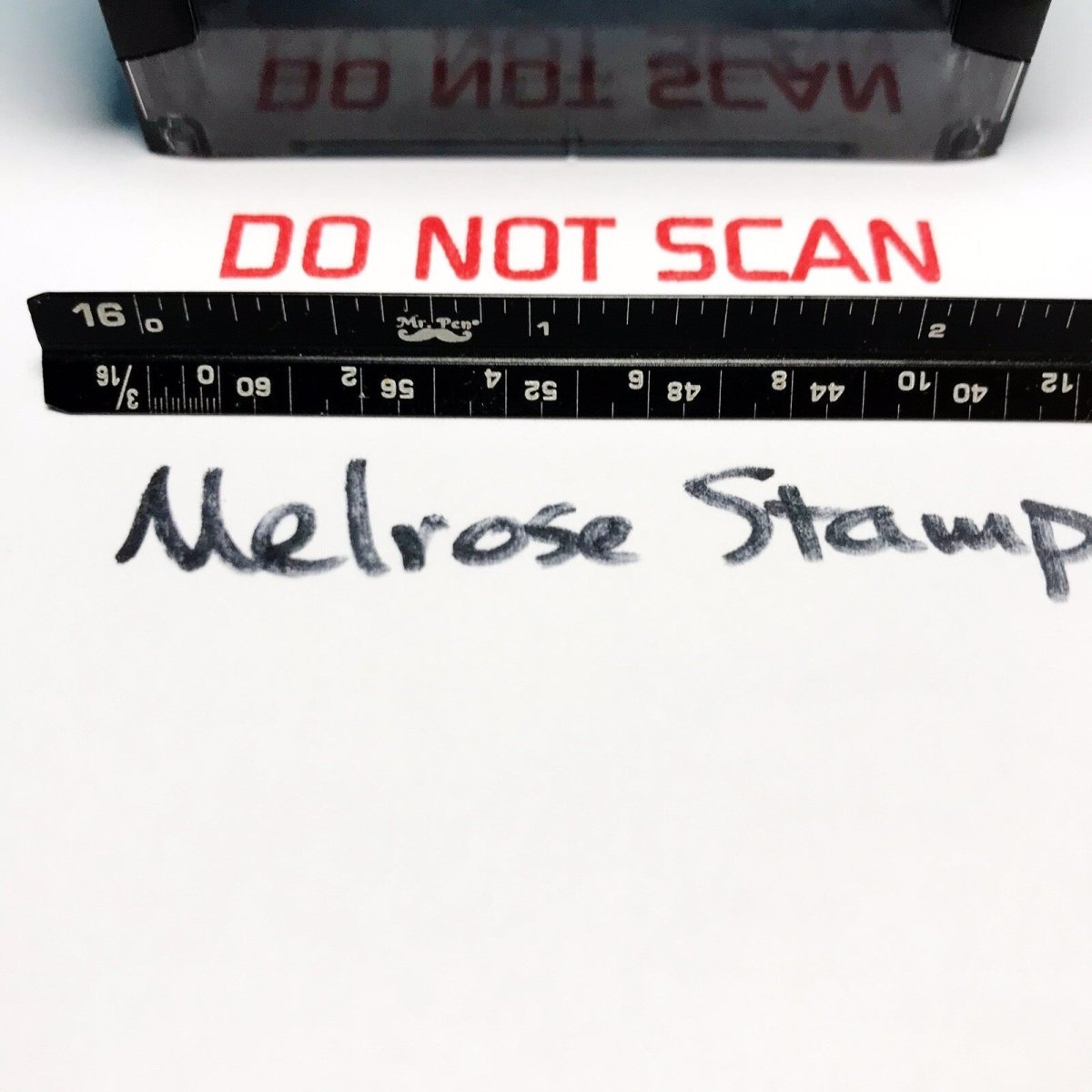 Do Not Scan Rubber Stamp Red Ink Self Inking Ideal 4913 - Melrose Stamp Co