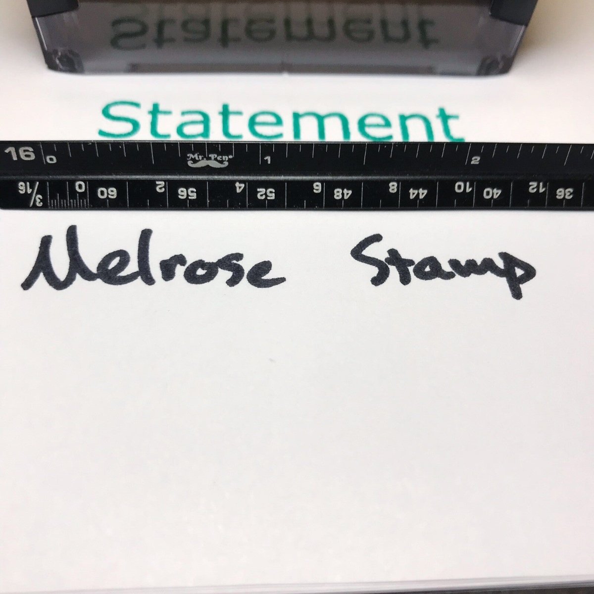 Statement Rubber Stamp Green Ink Self Inking Ideal 4913 - Melrose Stamp Co