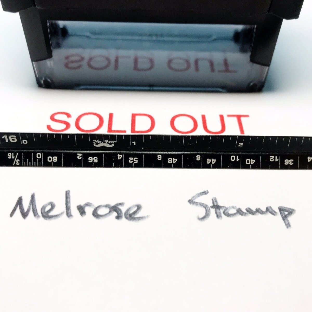 Sold Out Rubber Stamp Red Ink Self Inking Ideal 4913 - Melrose Stamp Co