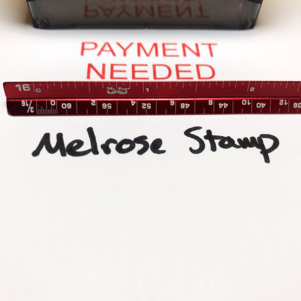 Payment Needed Rubber Stamp Self Inking Red Ink Ideal 4913 - Melrose Stamp Co