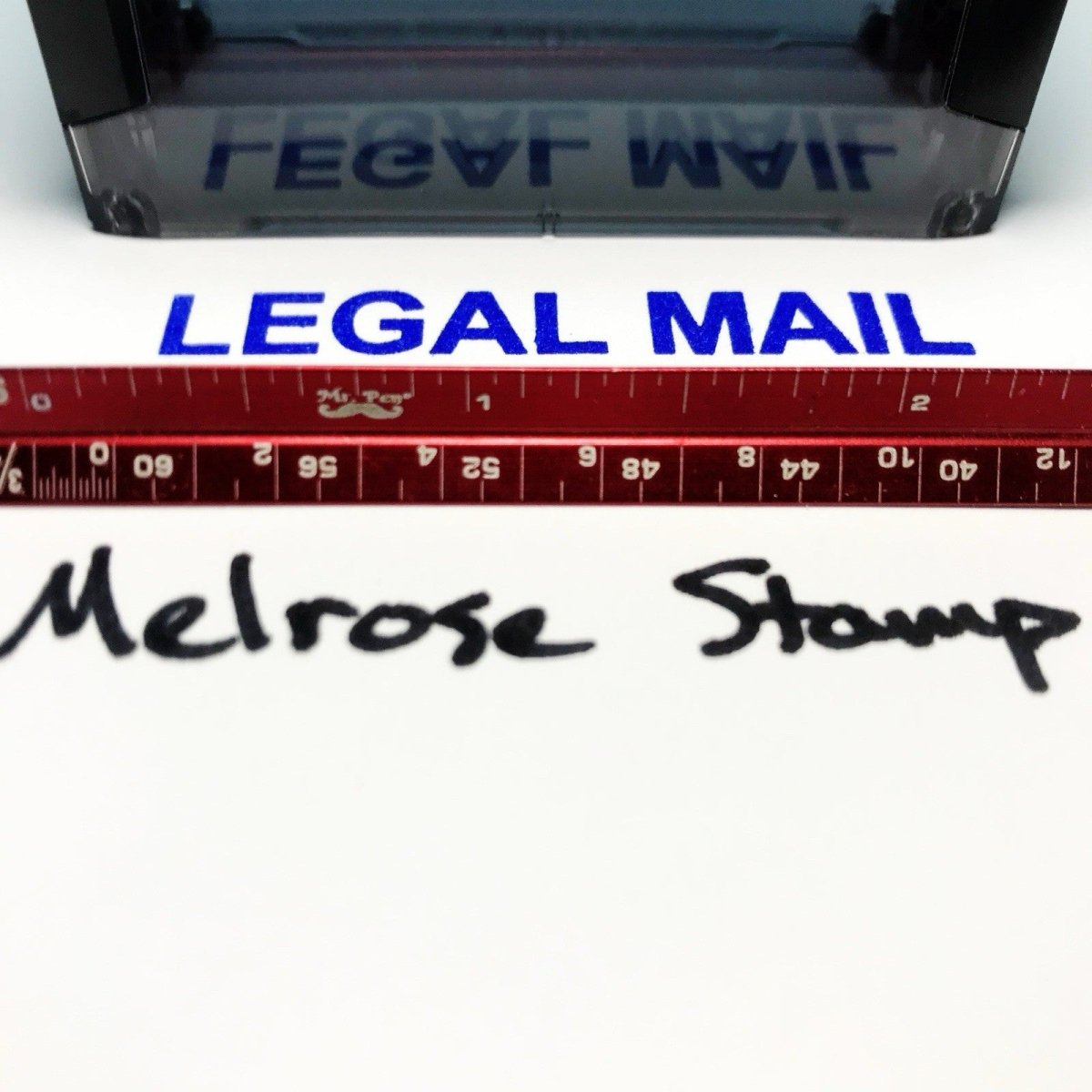 Legal Mail Rubber Stamp Blue Ink Self Inking Ideal 4913 - Melrose Stamp Co