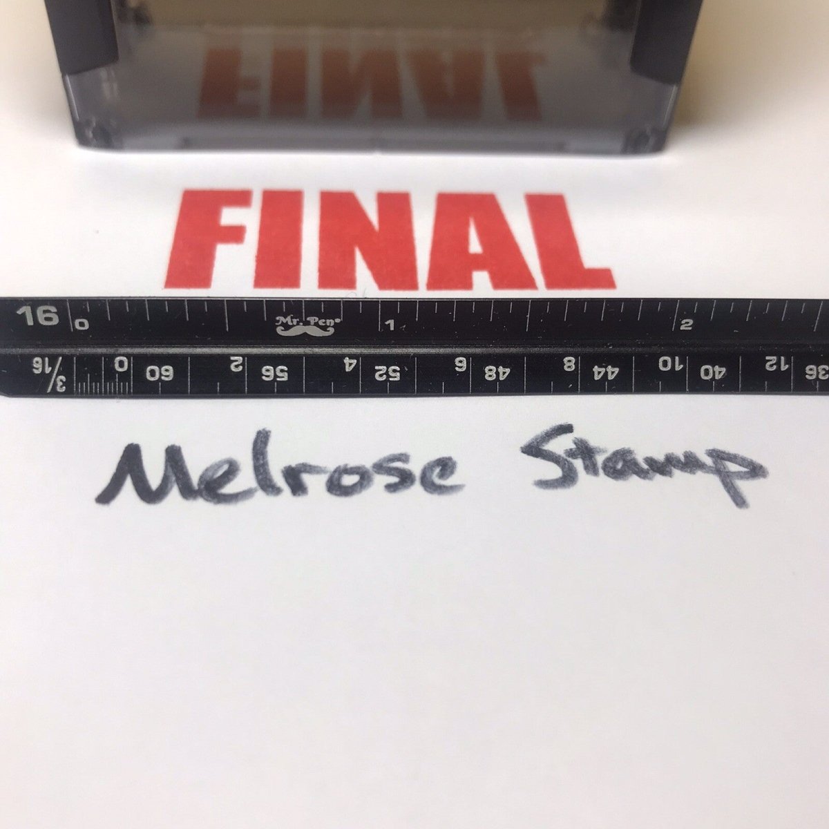 Final Rubber Stamp Red Ink Self Inking Ideal 4913 - Melrose Stamp Co