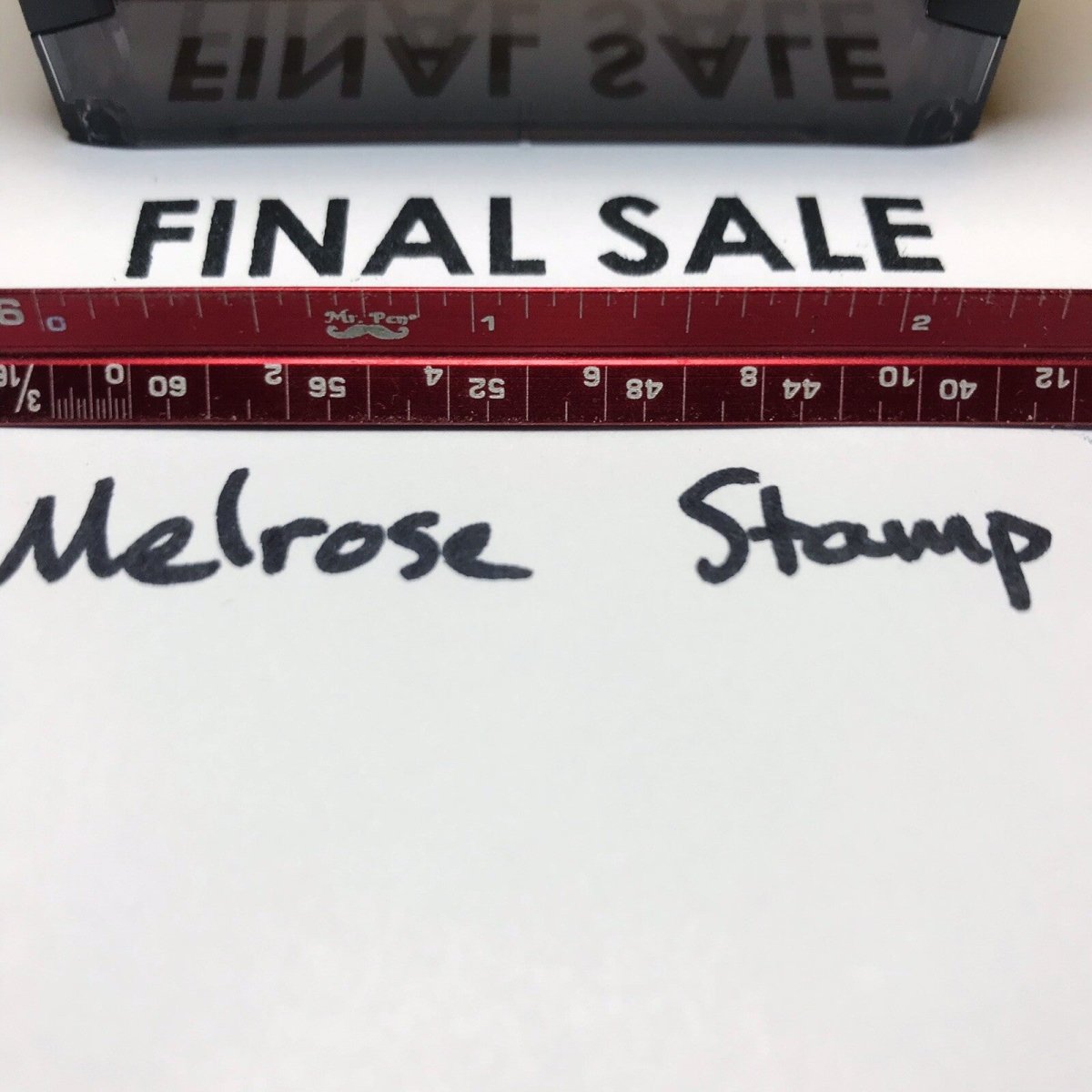 Final Sale Rubber Stamp Black Ink Self Inking Ideal 4913 - Melrose Stamp Co