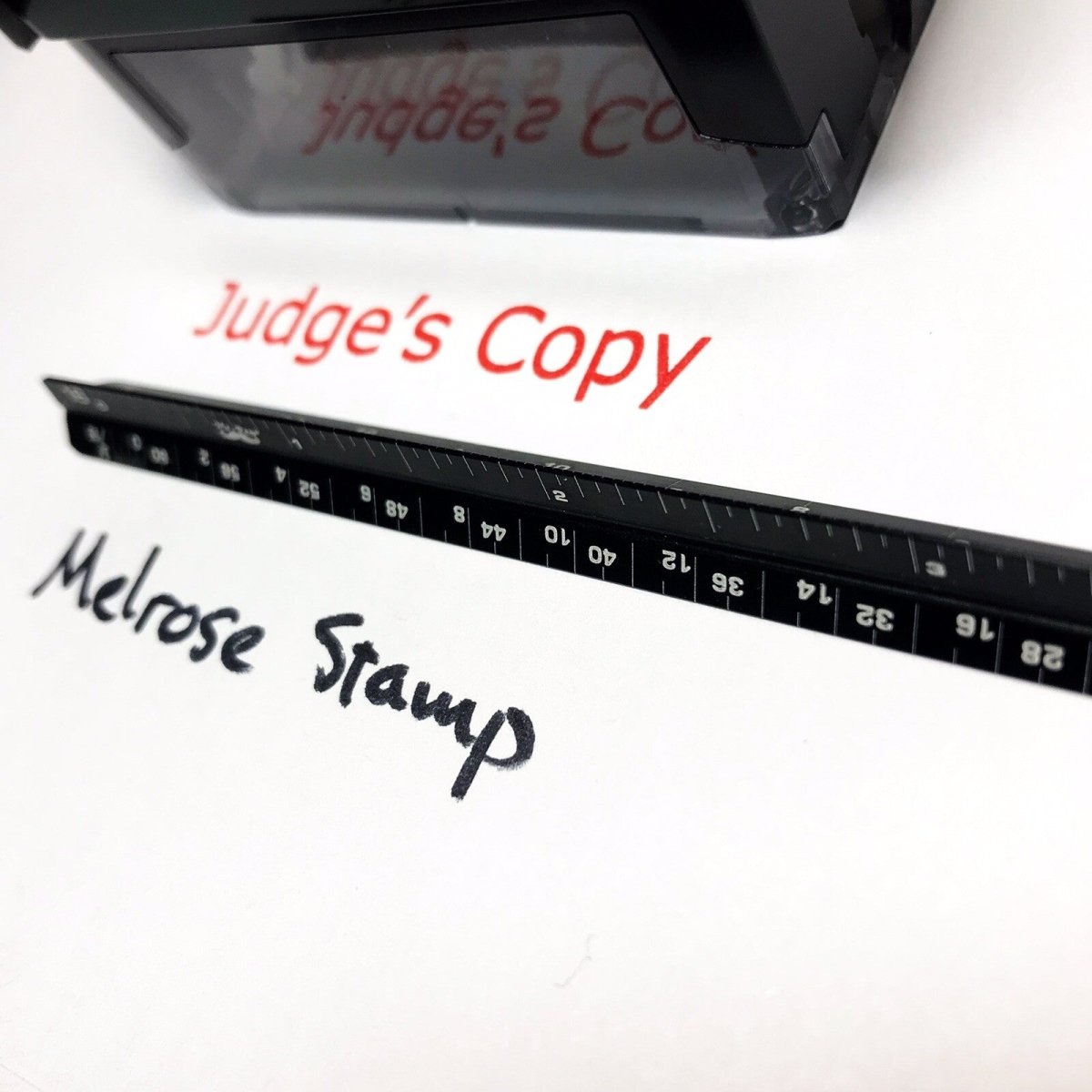 Judge’s Copy Rubber Stamp Red Ink Self Inking ideal 4913 - Melrose Stamp Co