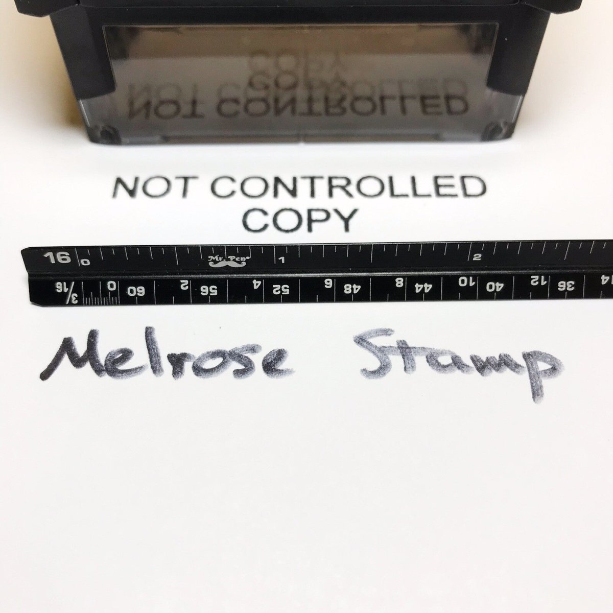Not Controlled Copy Rubber Stamp Black Ink Self Inking Ideal 4913 - Melrose Stamp Co