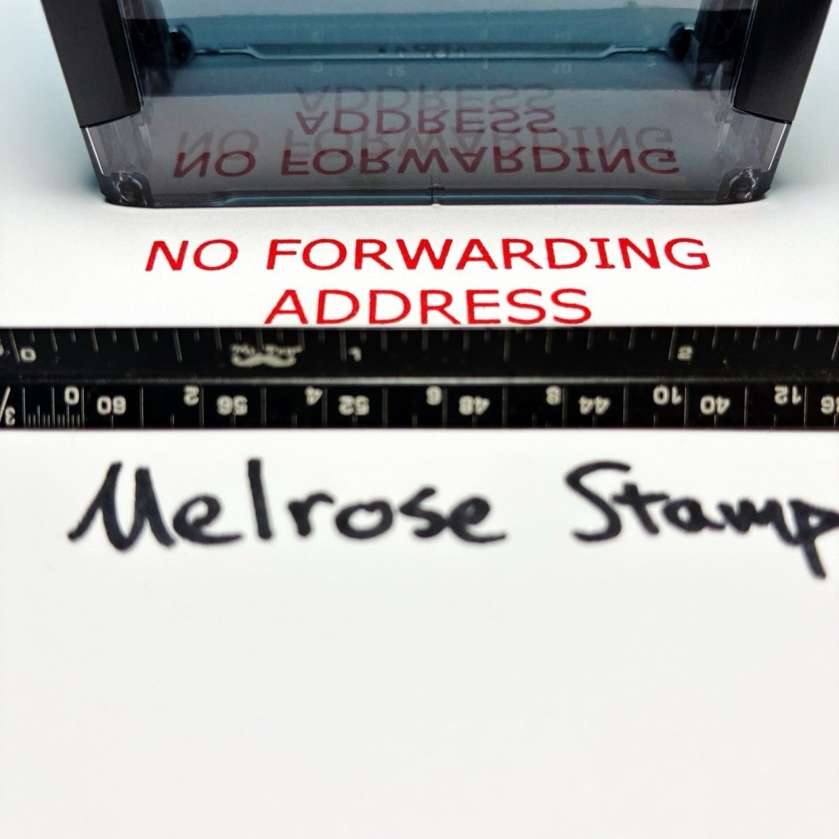 No Forwarding Address Rubber Stamp Red Ink Ideal 4913 - Melrose Stamp Co