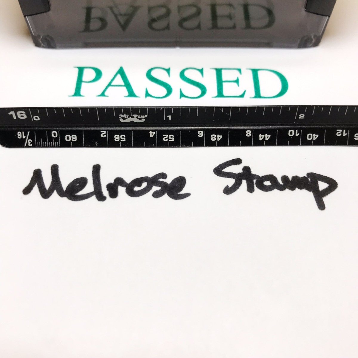 Passed Rubber Stamp Green Ink Self Inking Ideal 4913 - Melrose Stamp Co