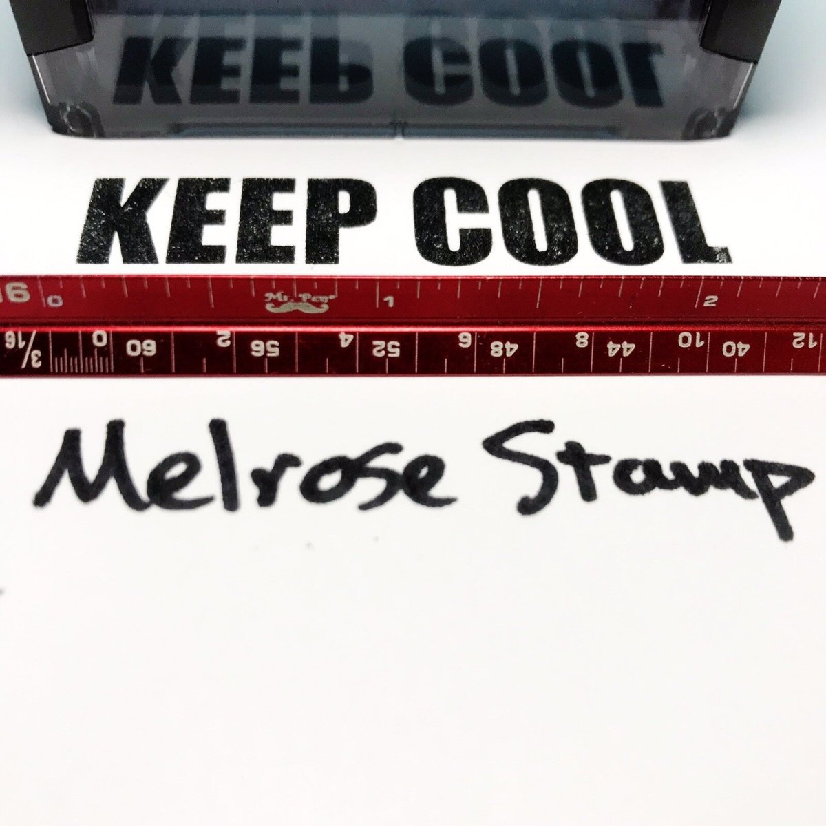 Keep Cool Rubber Stamp Black Ink Self Inking Ideal 4913 - Melrose Stamp Co