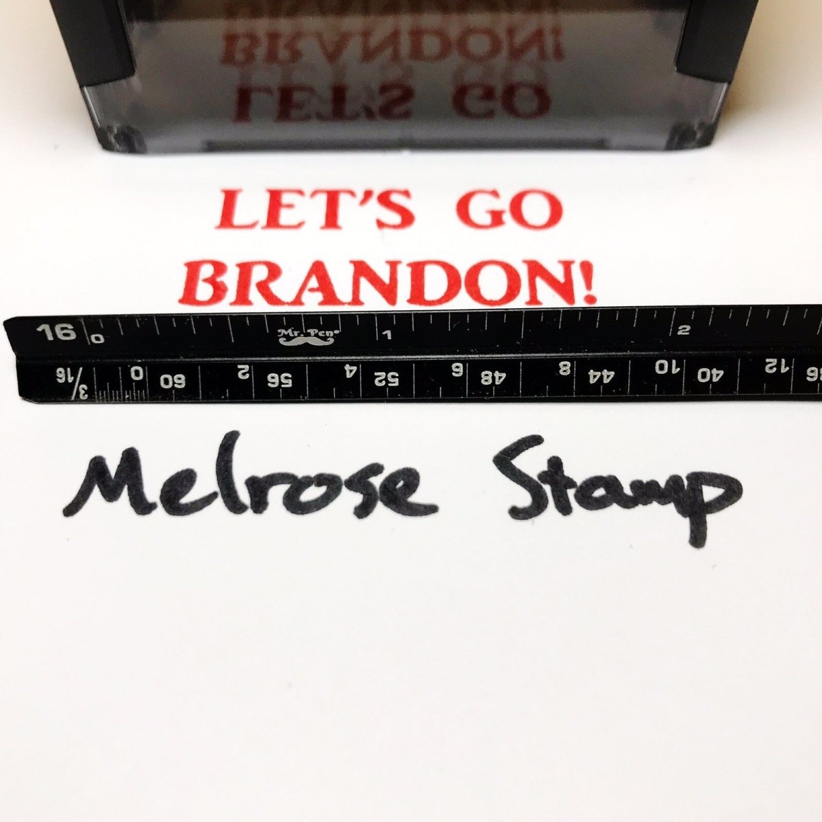 Lets Go Brandon Self Inking Rubber Stamp Red Ink Ideal 4913 Fjb - Melrose Stamp Co
