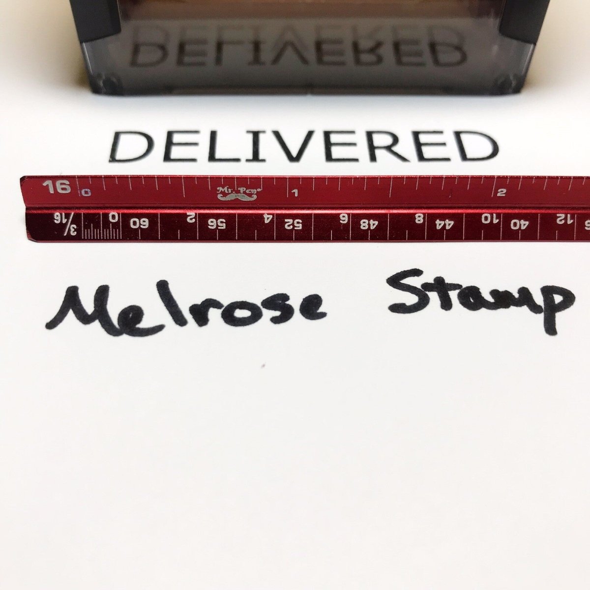 Delivered Rubber Stamp Self Inking Black Ink Ideal 4913 - Melrose Stamp Co