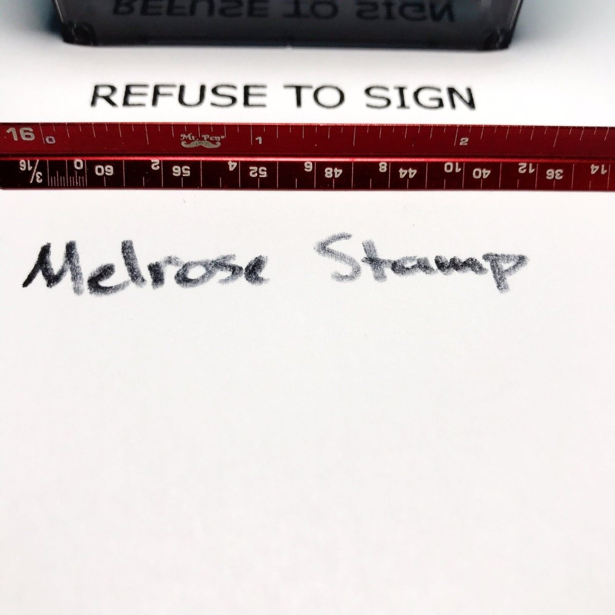 Refuse To Sign Rubber Stamp Black Ink Self Inking Ideal 4913 - Melrose Stamp Co