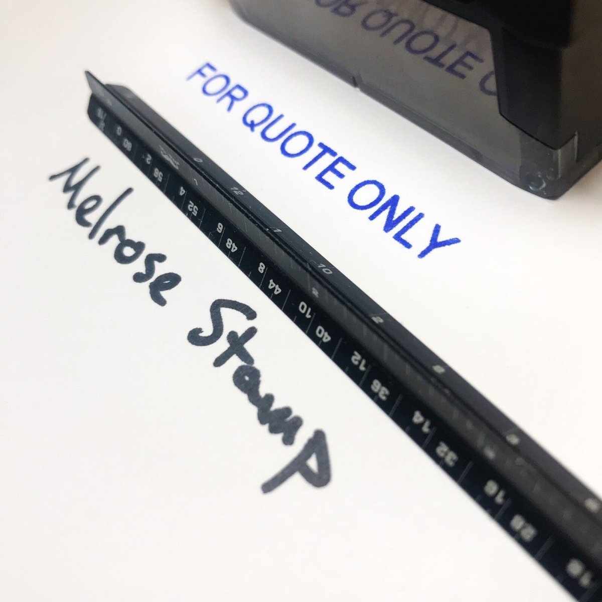 For Quote Only Rubber Stamp Blue Ink Self Inking Ideal 4913 - Melrose Stamp Co