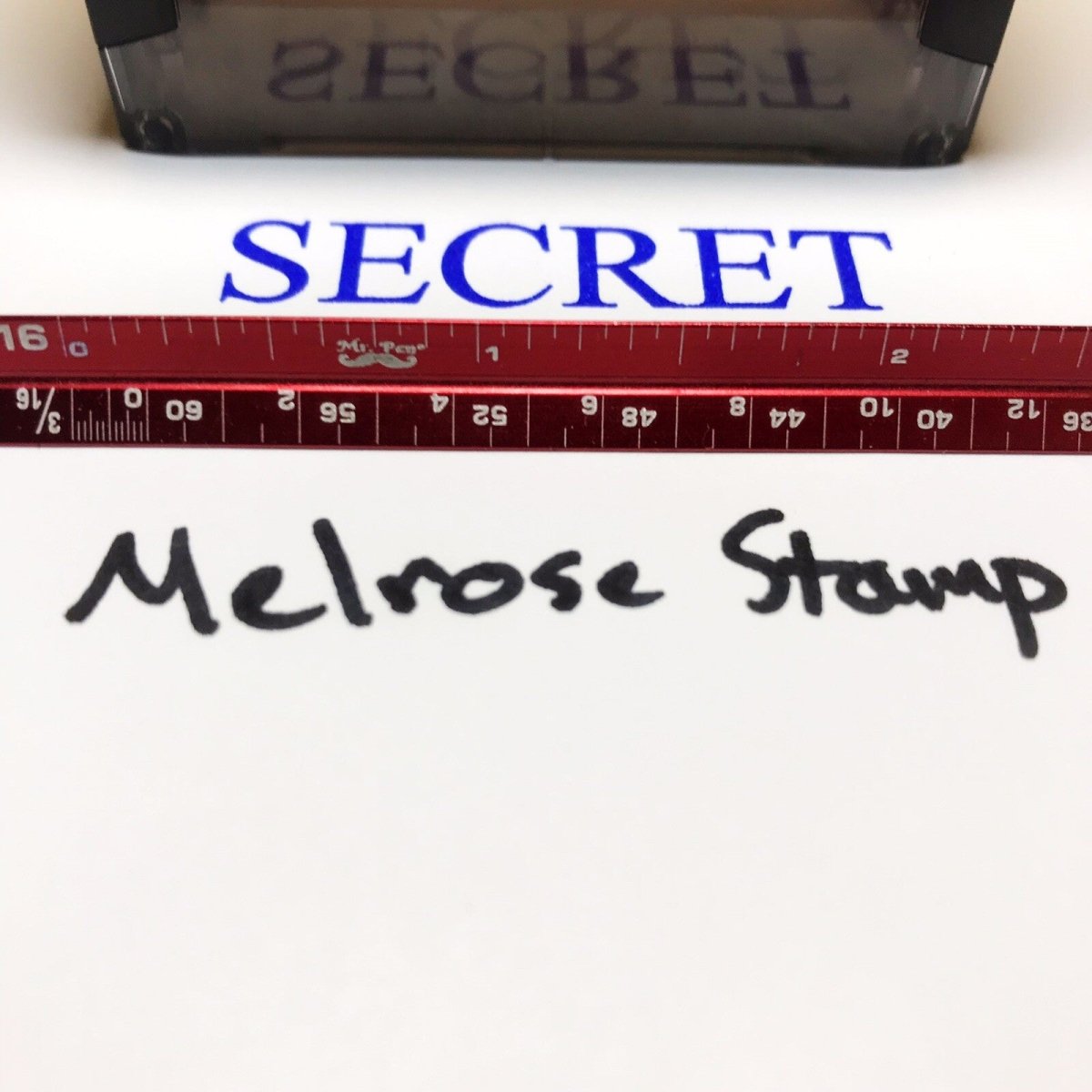 Secret Rubber Stamp Blue Ink Self Inking Ideal 4913 - Melrose Stamp Co