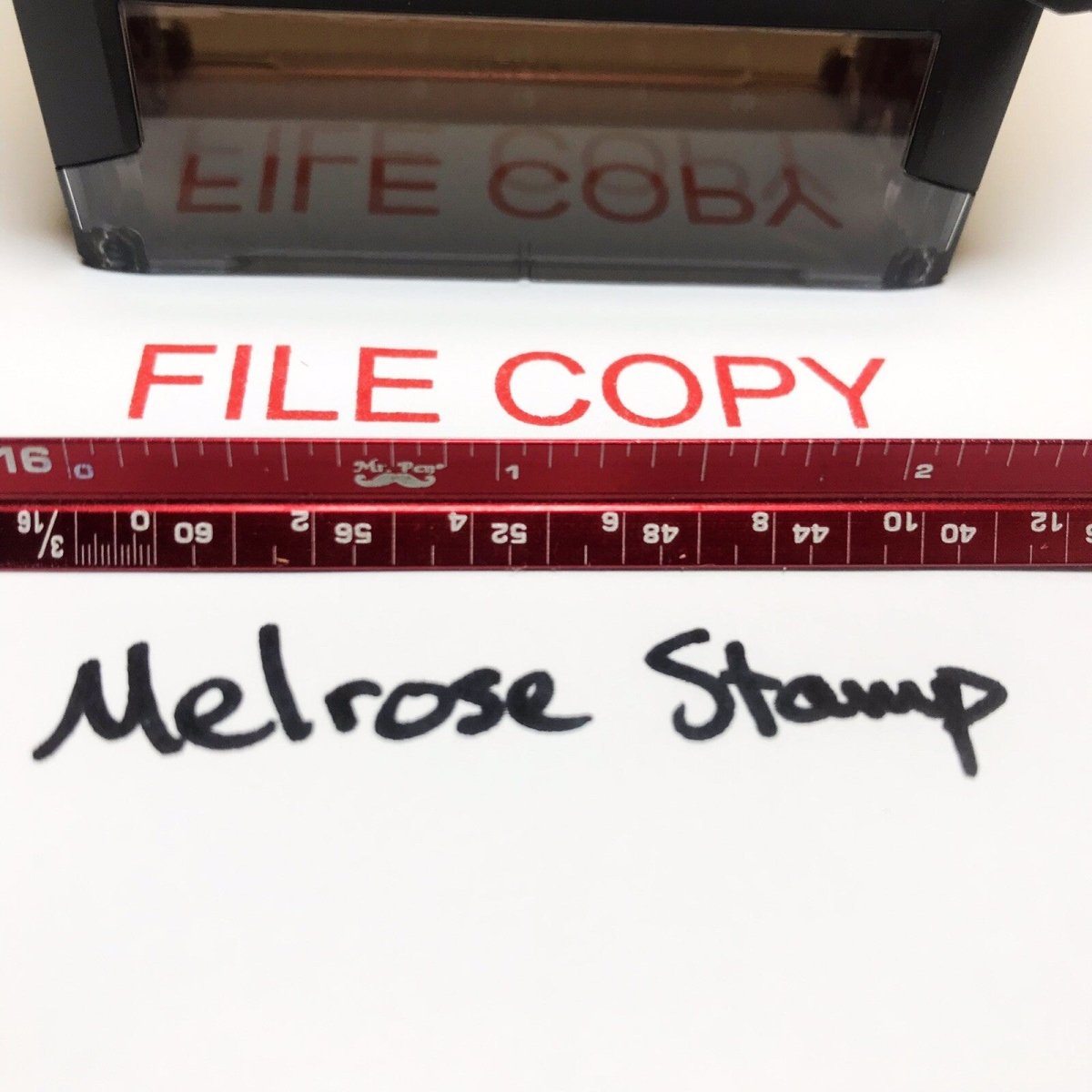 File Copy Rubber Stamp Red Ink Self Inking Ideal 4913 - Melrose Stamp Co