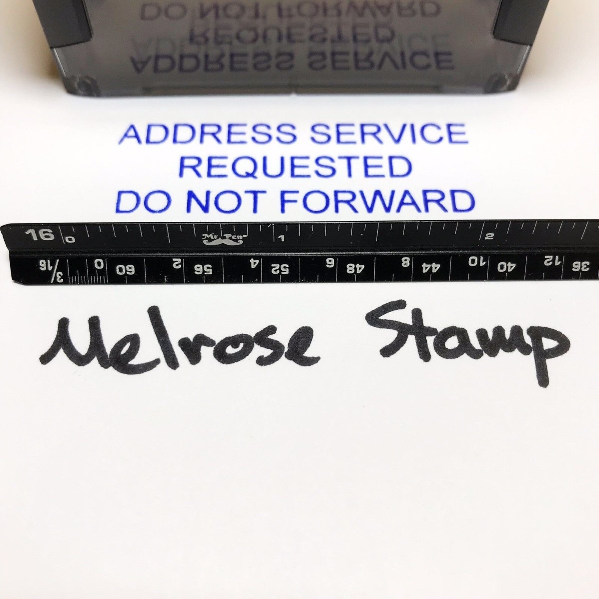 Address Service Requested Do Not Forward Rubber Stamp Blue Ink Ideal 4913 - Melrose Stamp Co