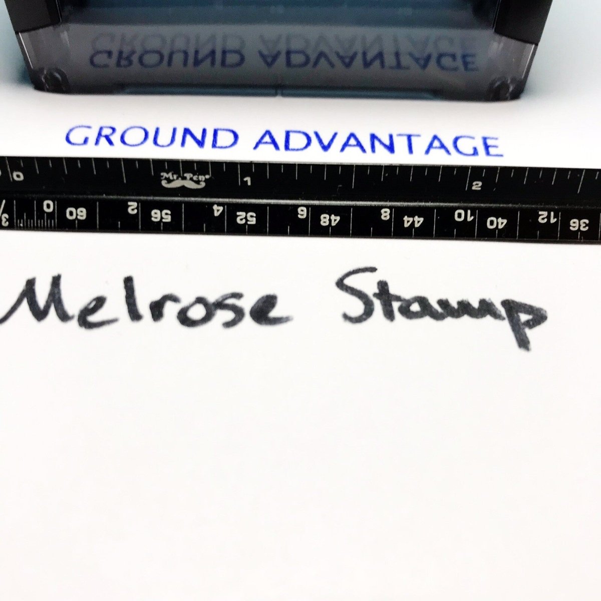 Ground Advantage Rubber Stamp Blue Ink Self Inking Ideal 4913 - Melrose Stamp Co